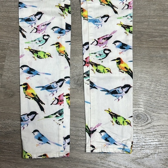 Big Star 1974 Remy Low Rise Fit Skinny Jeans Bird Print White Sz 24 - Picture 4 of 11